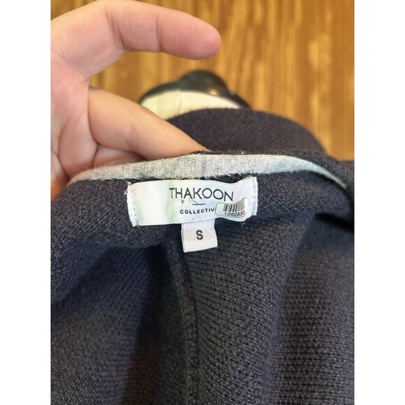 Thakoon Collective Striped Front Drape Cardigan RTR Long Sleeve Knit Sz S Boho - Picture 10 of 11